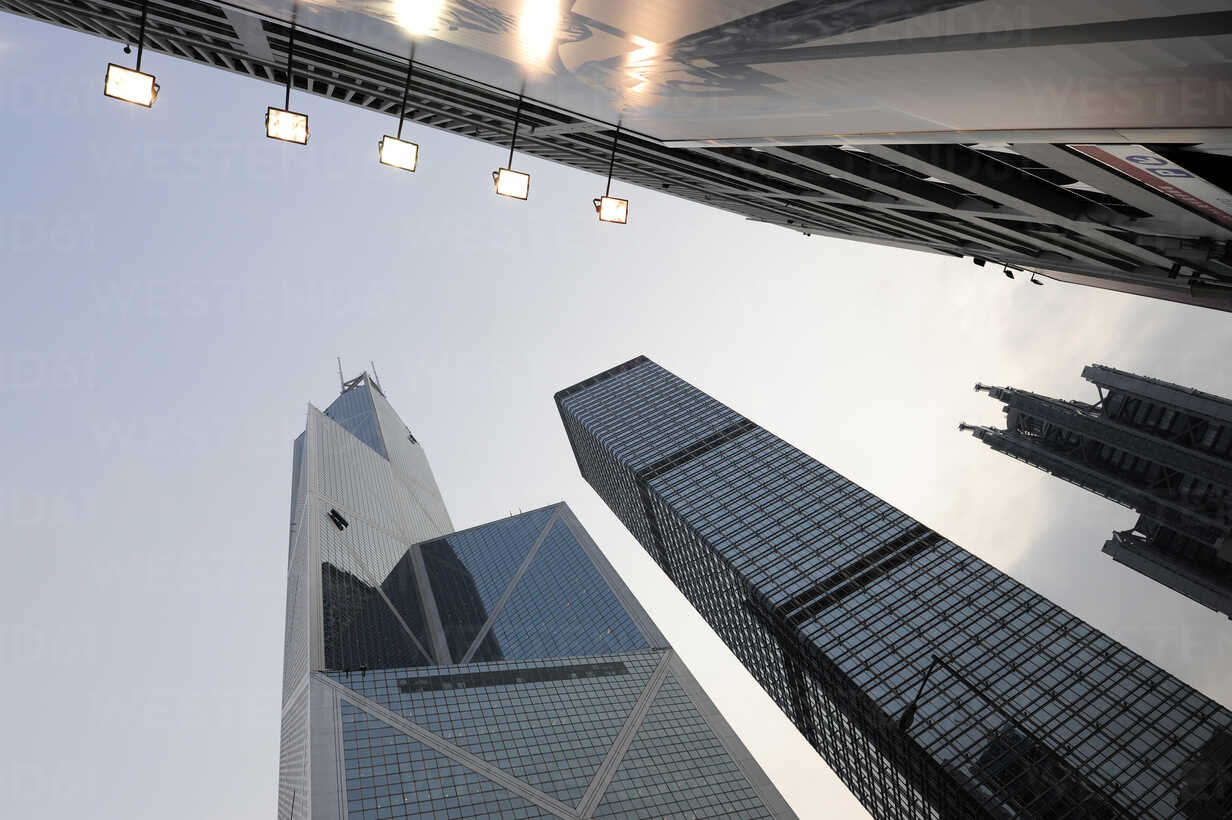China Hong Kong Skyscrapers In Chung Wan At Central District Stockphoto