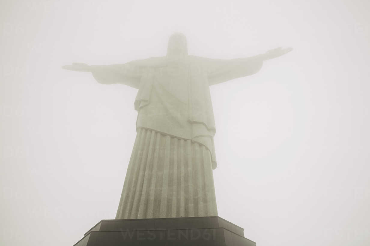 Brazil, Rio de Janeiro, Christ the Redeemer in the fog - MFF002592 ...