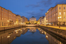 Italy Friuli Venezia Giulia Trieste Old Town Canal Grande At Blue Hour Hamf Hans Mitterer Westend61