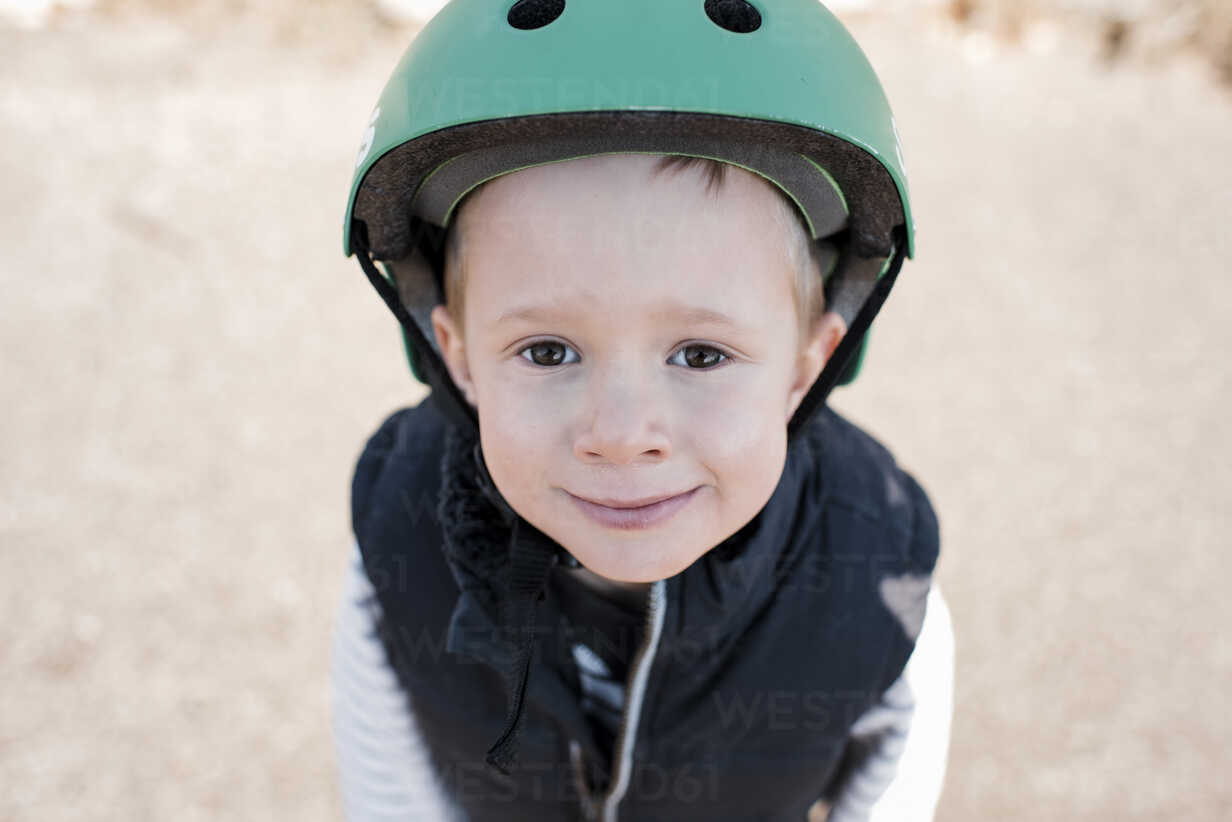 boy wearing helmet