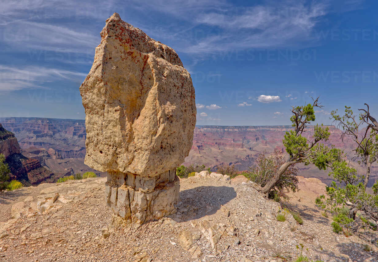 Closeup Of Shoshone Rock On The Edge Of Shoshone Point On The South Rim Of The