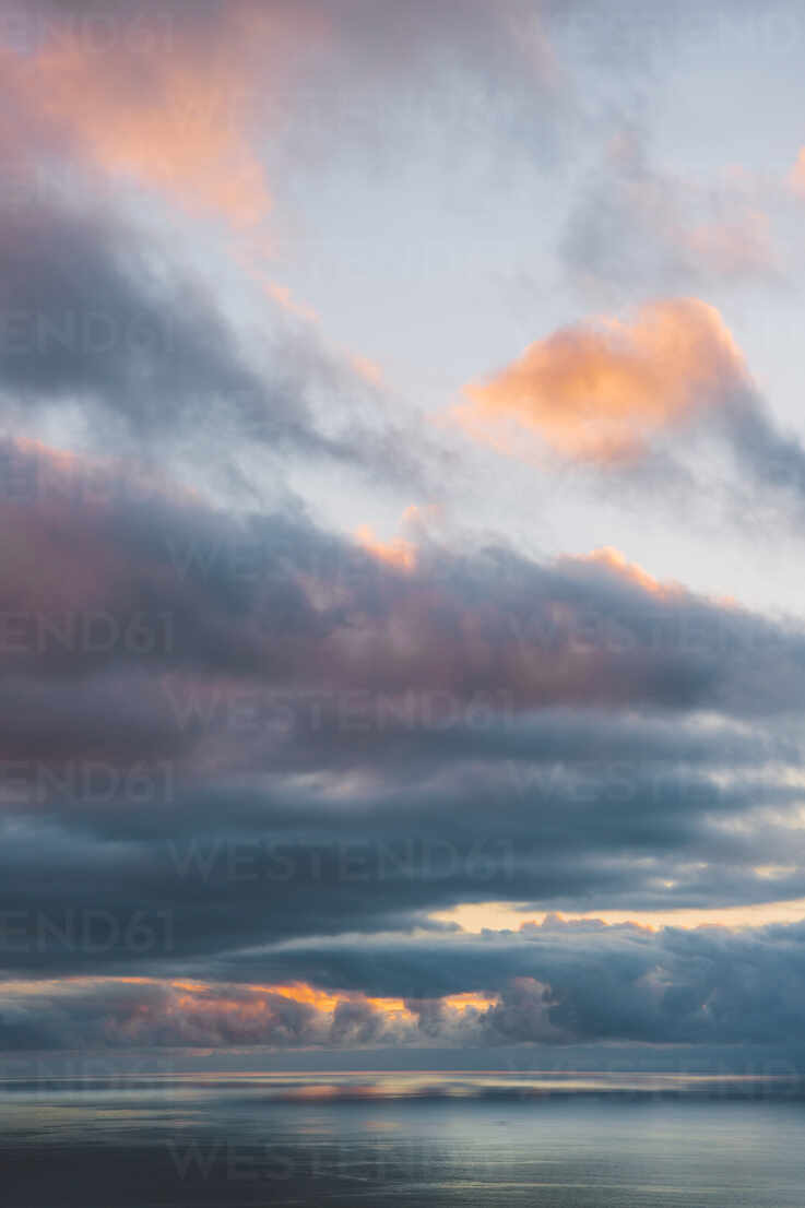 Amazing Cloudy Sky Over Calm Sea Water During Sunset In Tenerife Spain Adsf Addictive Stock Creatives