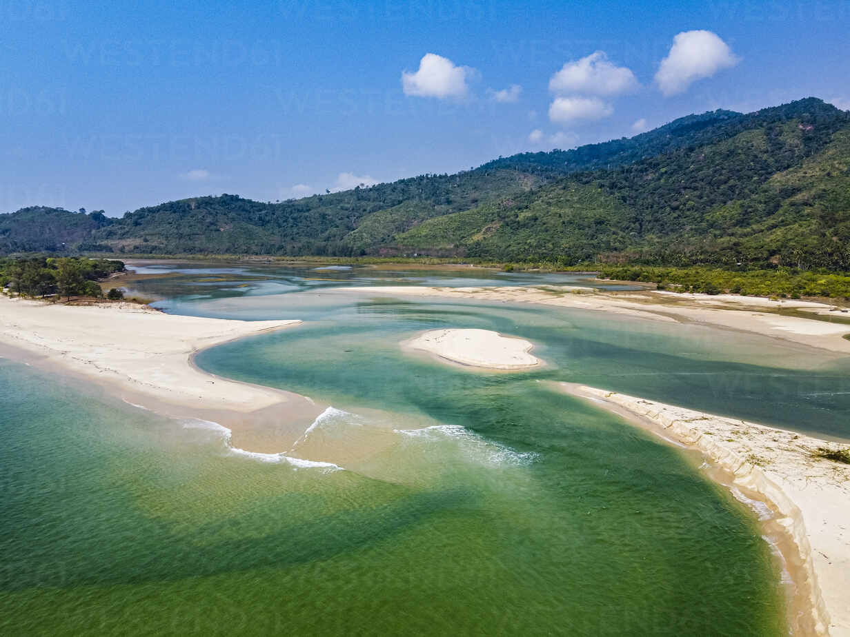 Myanmar Mon Staat In Der Nahe Von Dawei Meer Und Tizit Strand Luftaufnahme Stockfoto