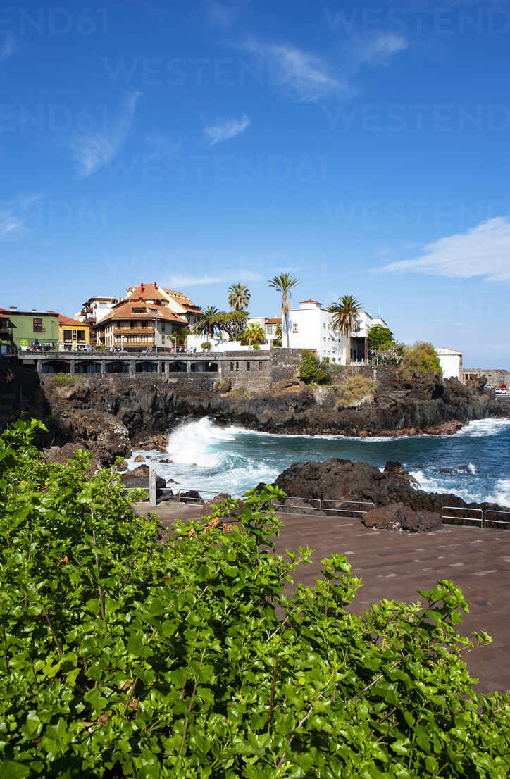 Spain Province Of Santa Cruz De Tenerife Puerto De La Cruz Promenade Of Coastal City In